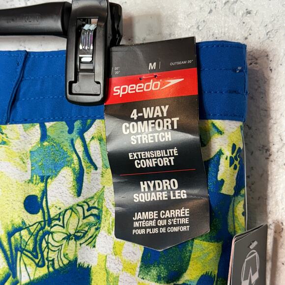 Speedo Men's Print Bondi Basin 20" Boardshorts Harlequin Green medium - Picture 2 of 6